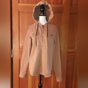 Men's Brooklyn Laundry Tan Hooded Jacket Size Large